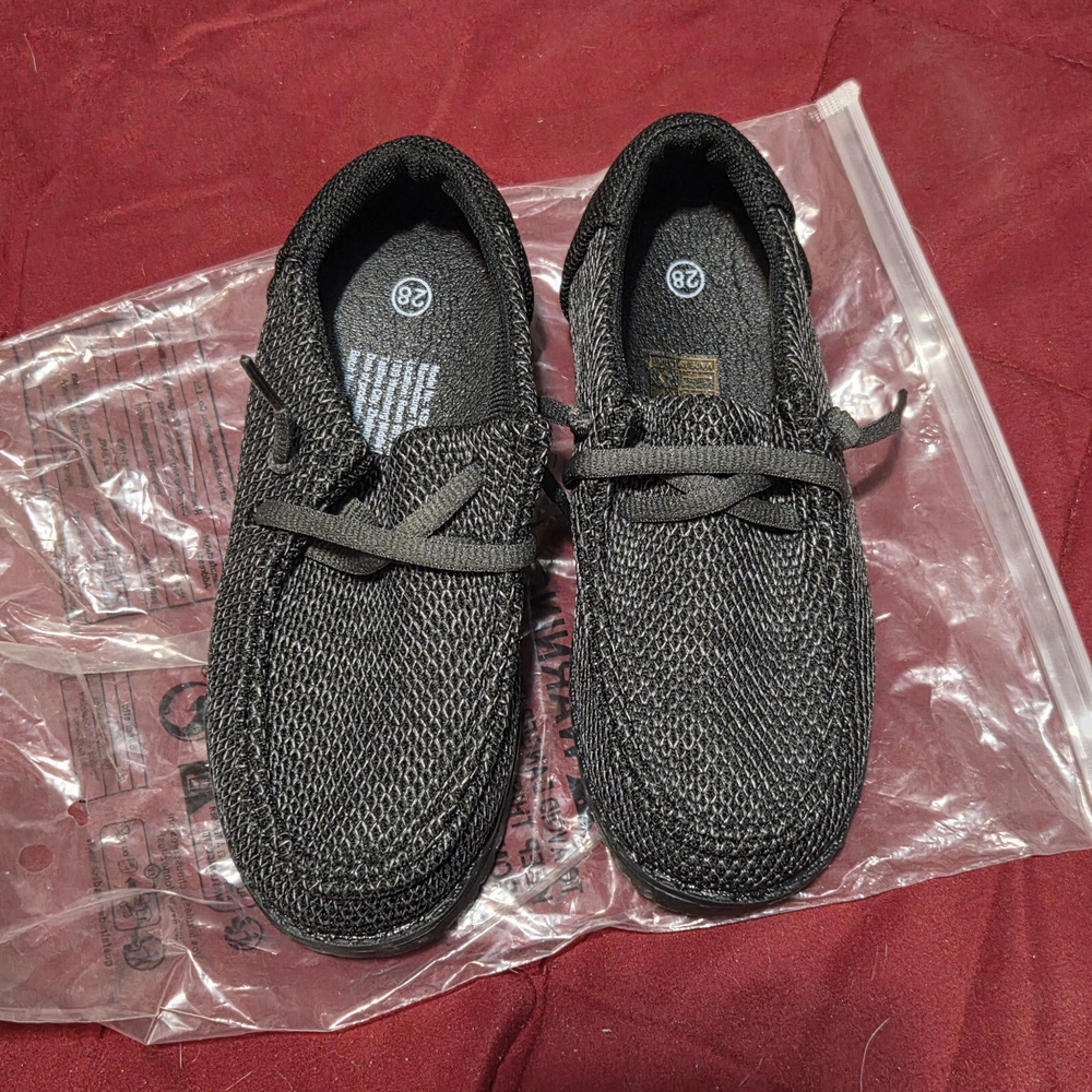 Kids Black Mesh Shoes